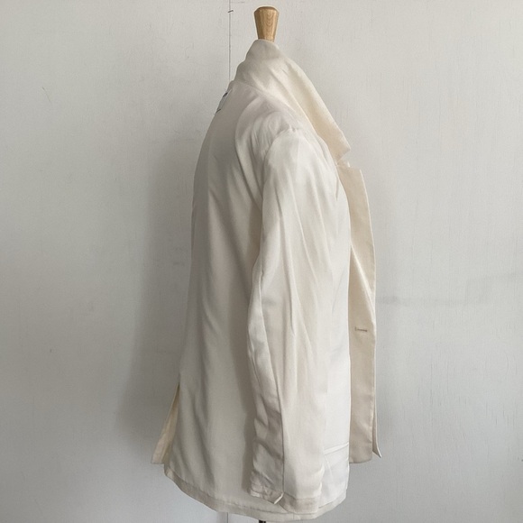 Old Navy Crème de la Crème oversized double breasted soft linen blend blazer M - Picture 8 of 13